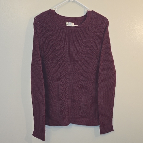 croft & barrow Sweaters - Croft & Barrow Rich Burgundy Cable Knit Sweater